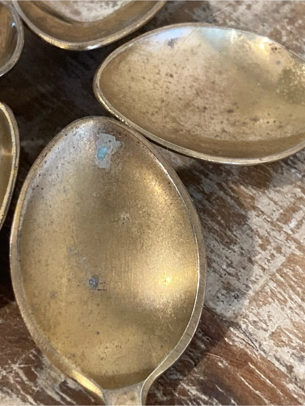 5 Vintage Gold Plated Souvenir Demitasse Spoons Denmark Soldiers